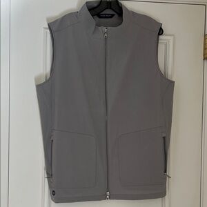 Peter Millar Light Gray Full-Zip Lightweight Vest